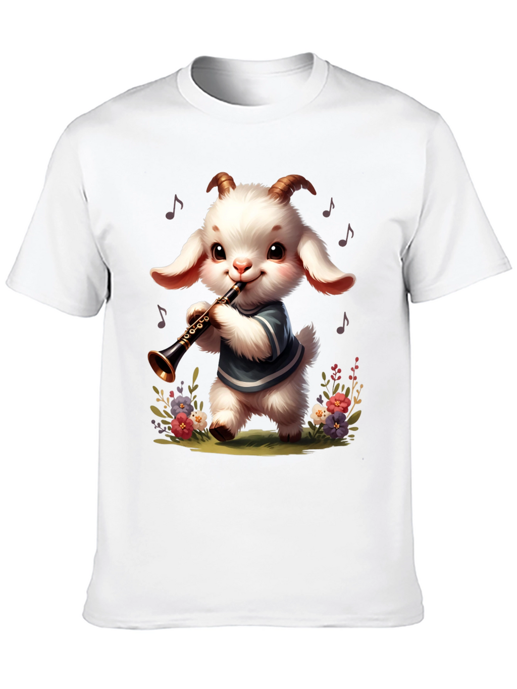 Goat Clarinet Player Graphic Tee