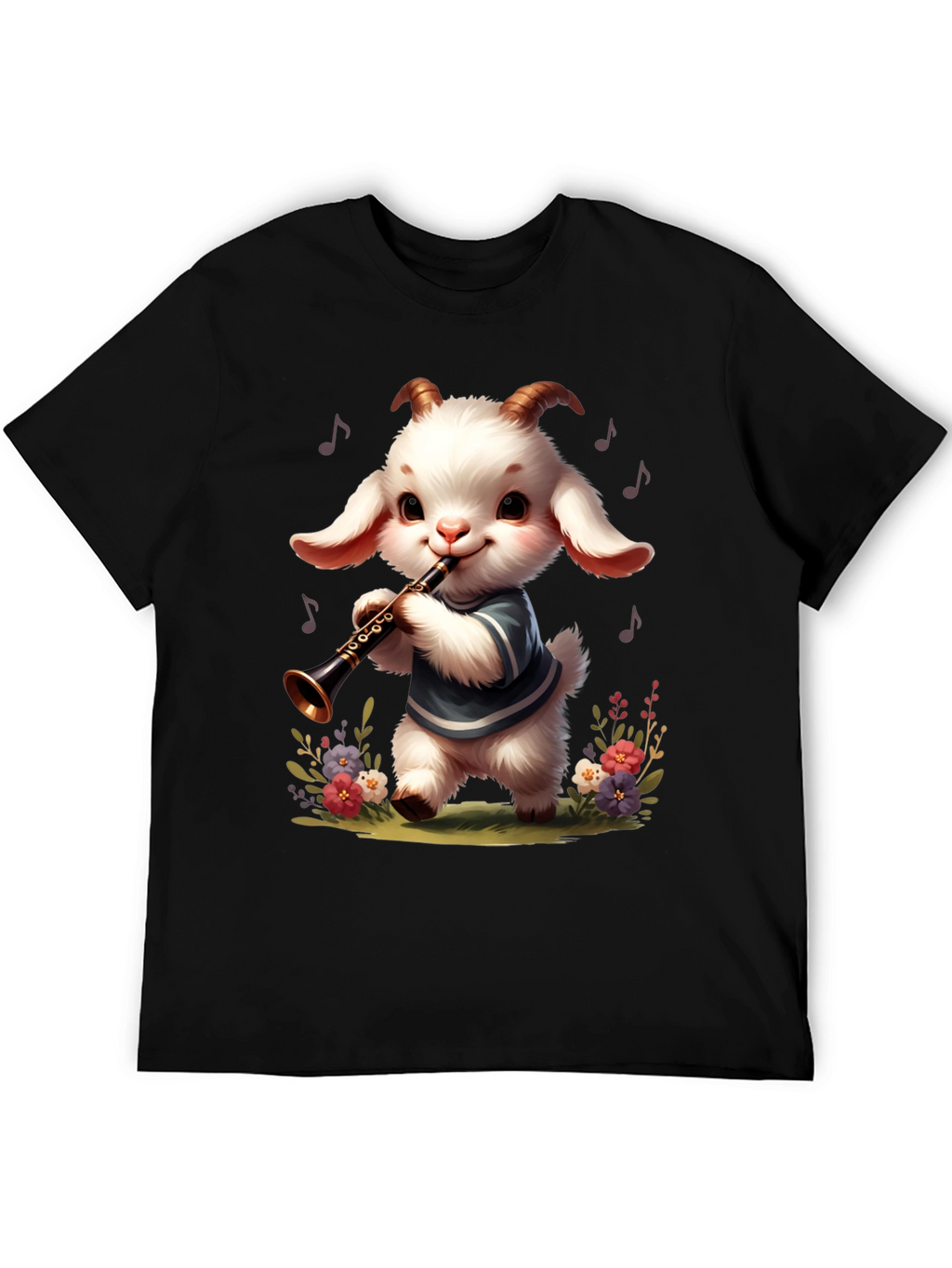 Goat Clarinet Player Graphic Tee