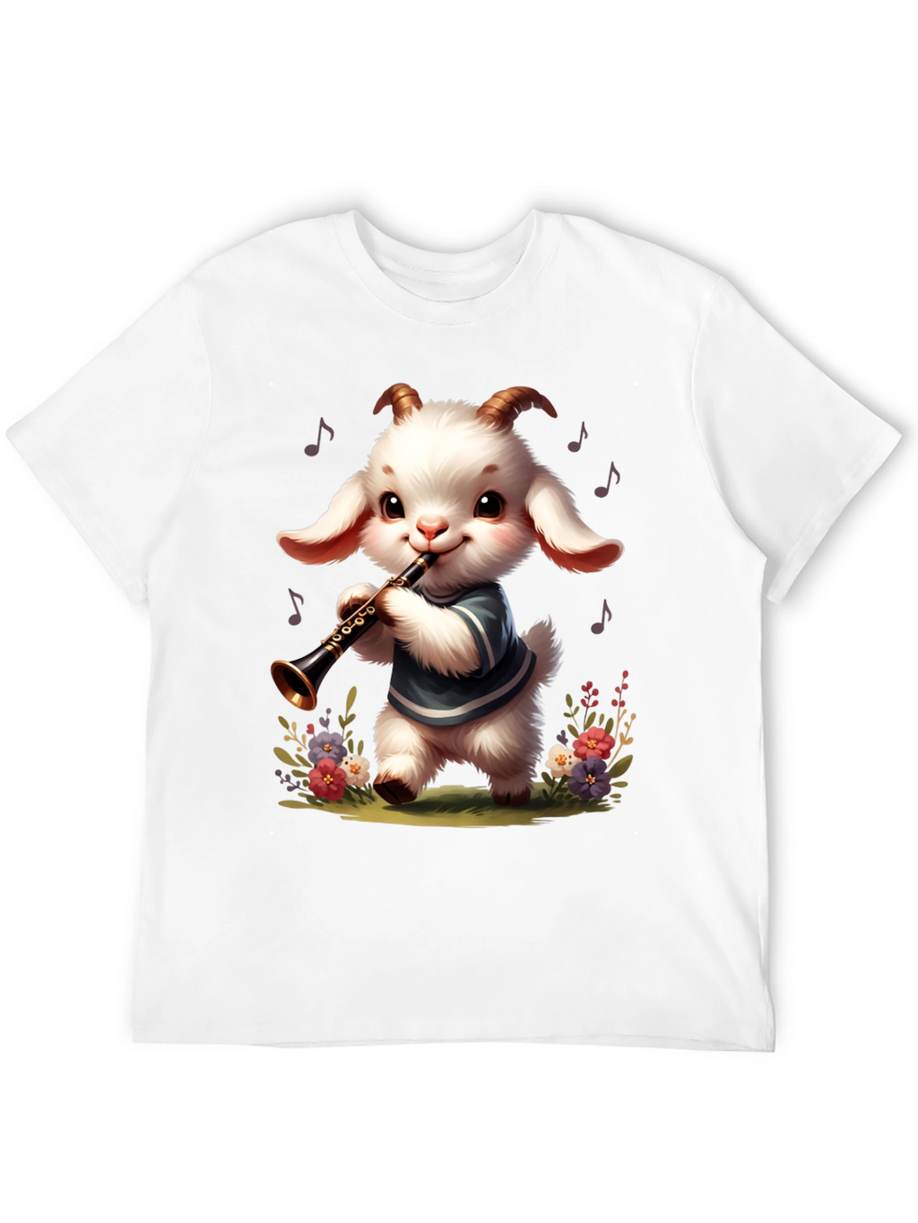 Goat Clarinet Player Graphic Tee