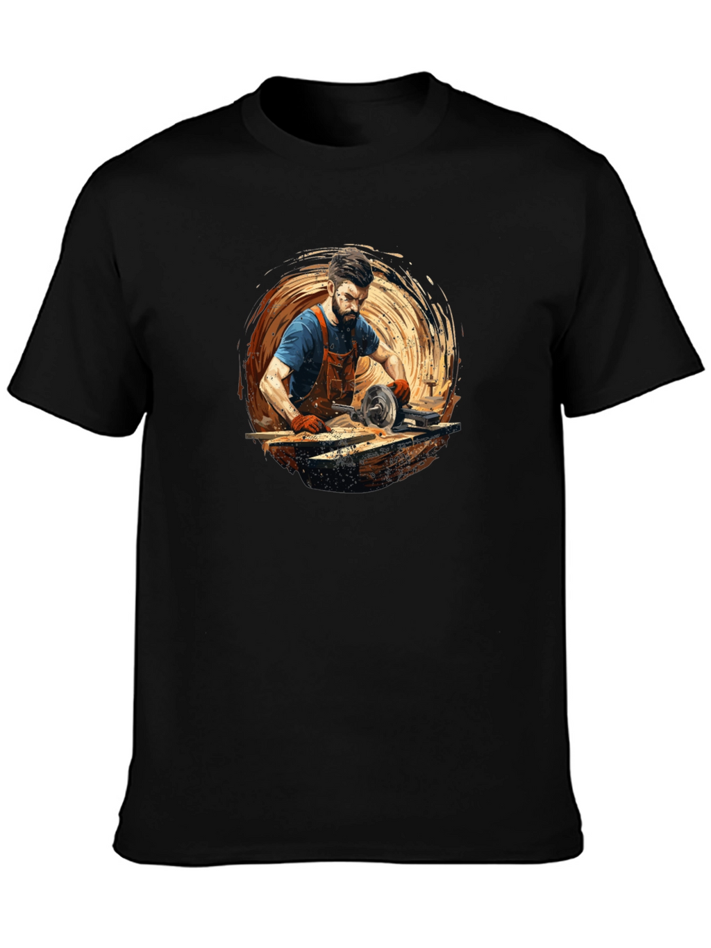 Carpenter Graphic Tee - Black Cotton Comfort