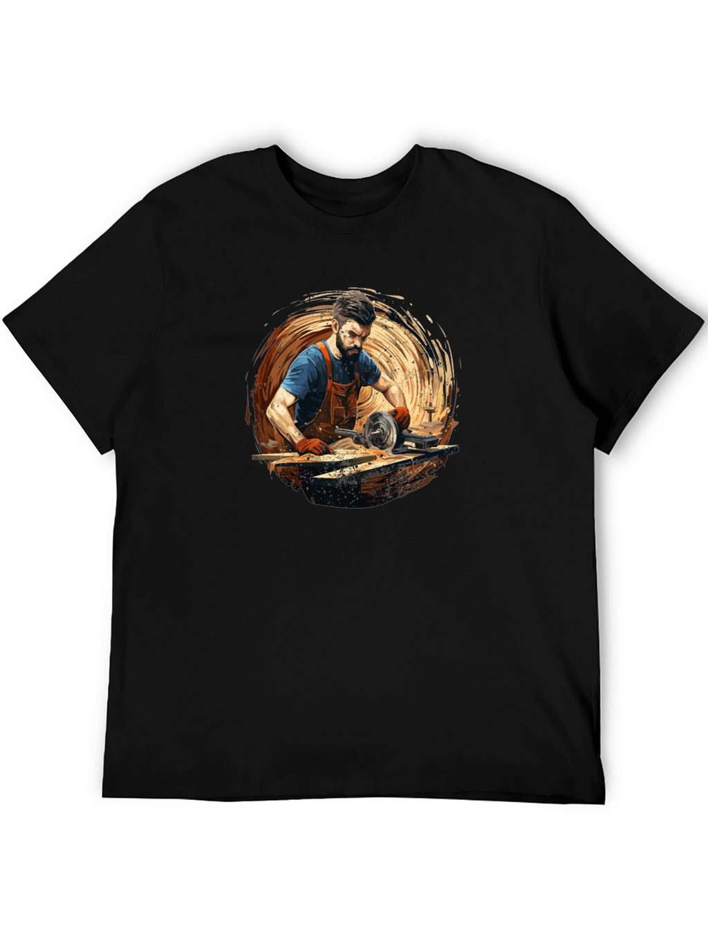 Carpenter Graphic Tee - Black Cotton Comfort