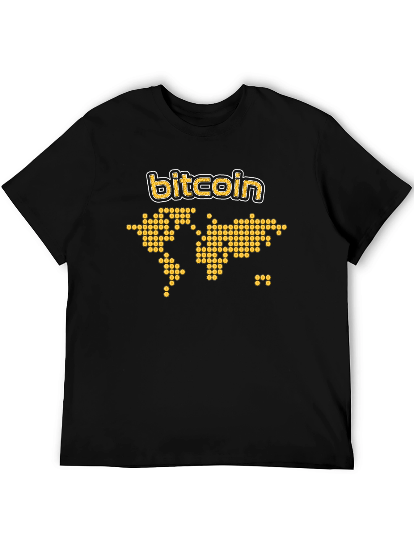 Bitcoin World Map Graphic Tee - Black
