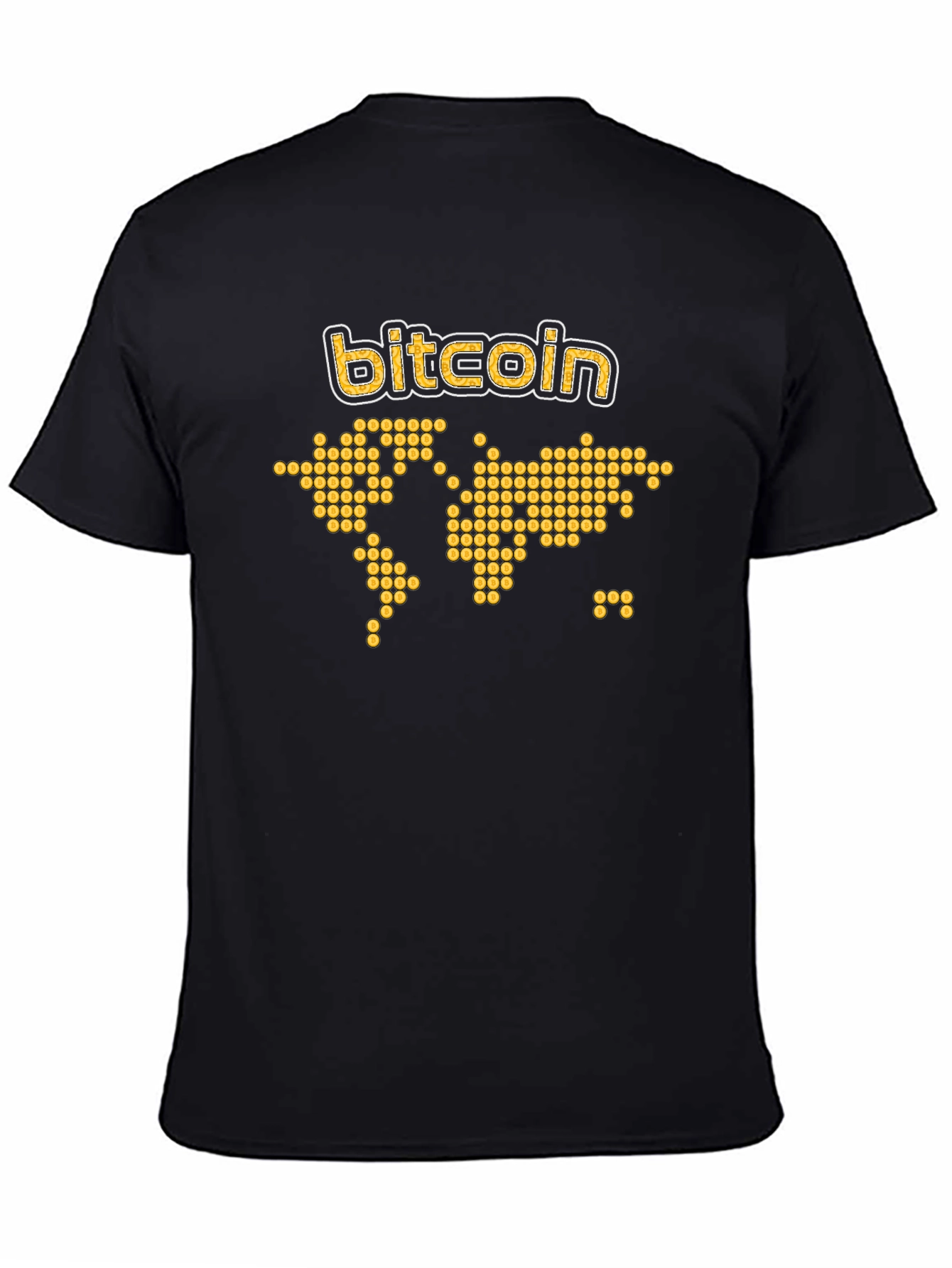 Bitcoin World Map Graphic Tee - Black