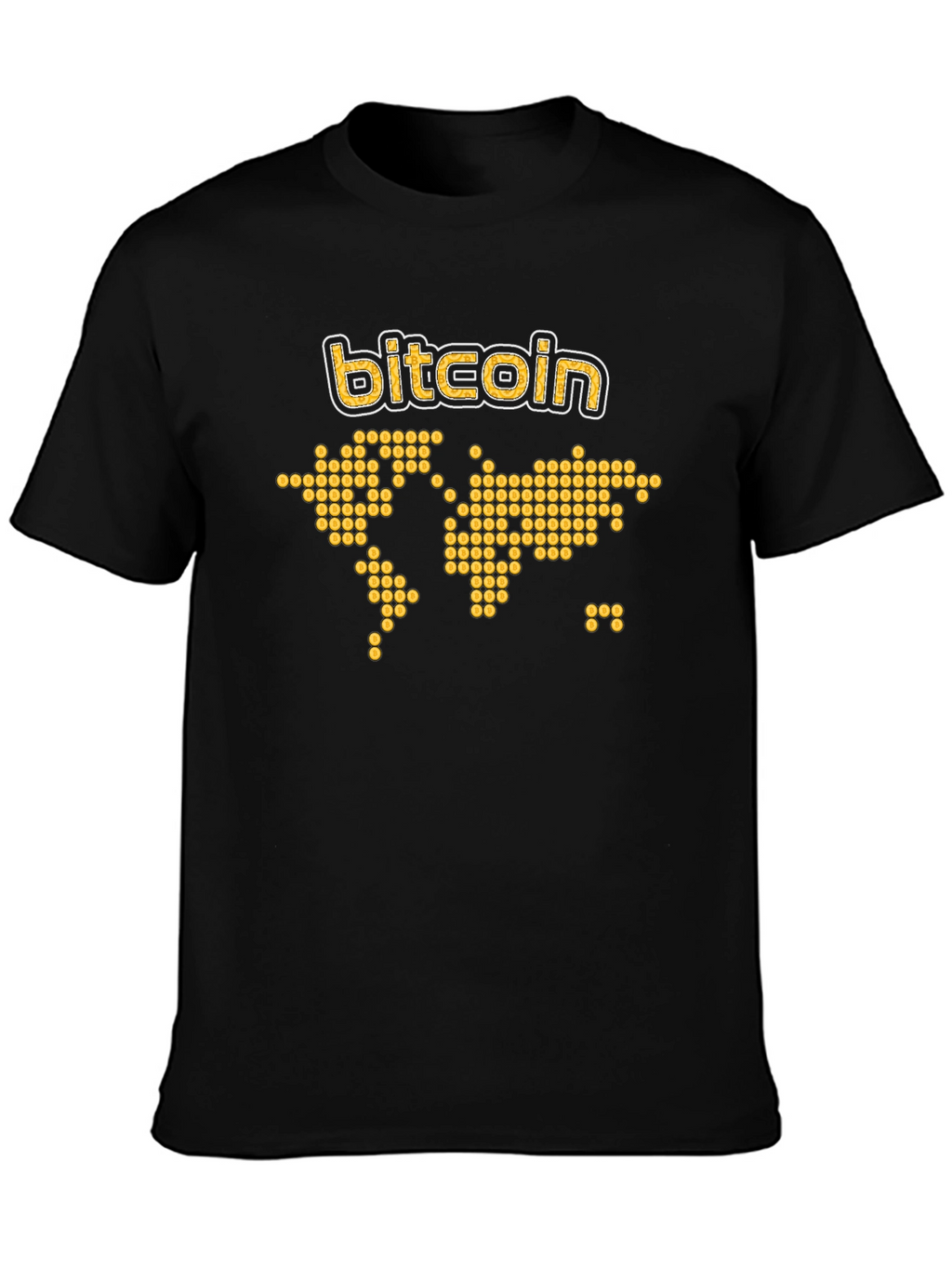Bitcoin World Map Graphic Tee - Black