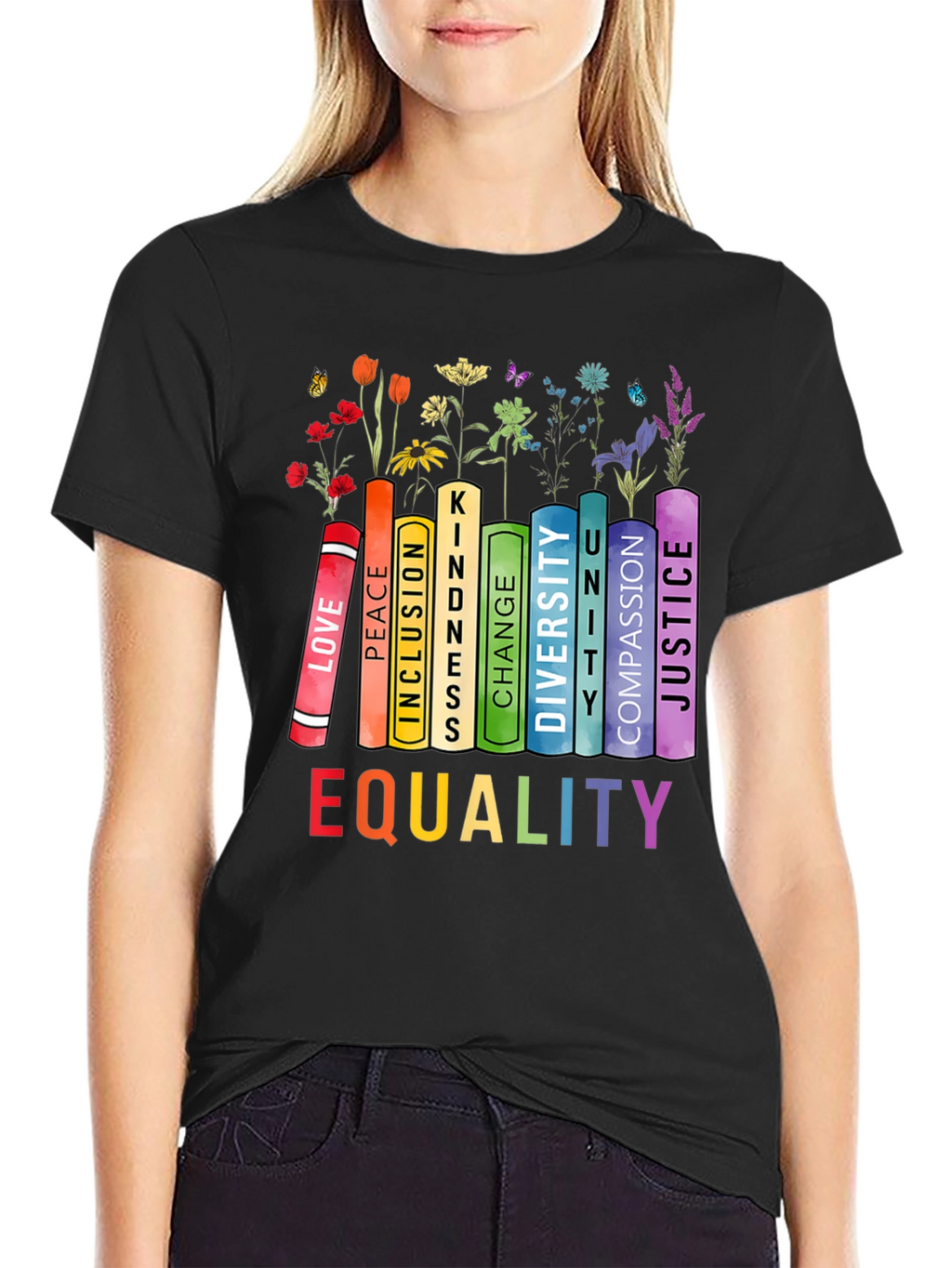 Equality Book Stack Tee