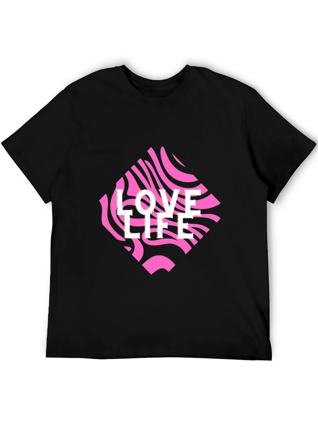 Love Life Graphic Tee - Black Crew Neck