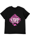 Love Life Graphic Tee - Black Crew Neck