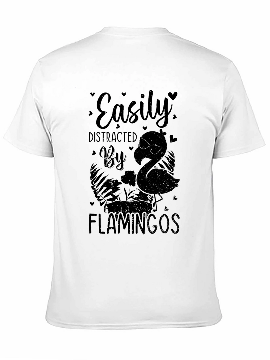 Easily Distracted By Flamingos Graphic T-Shirt