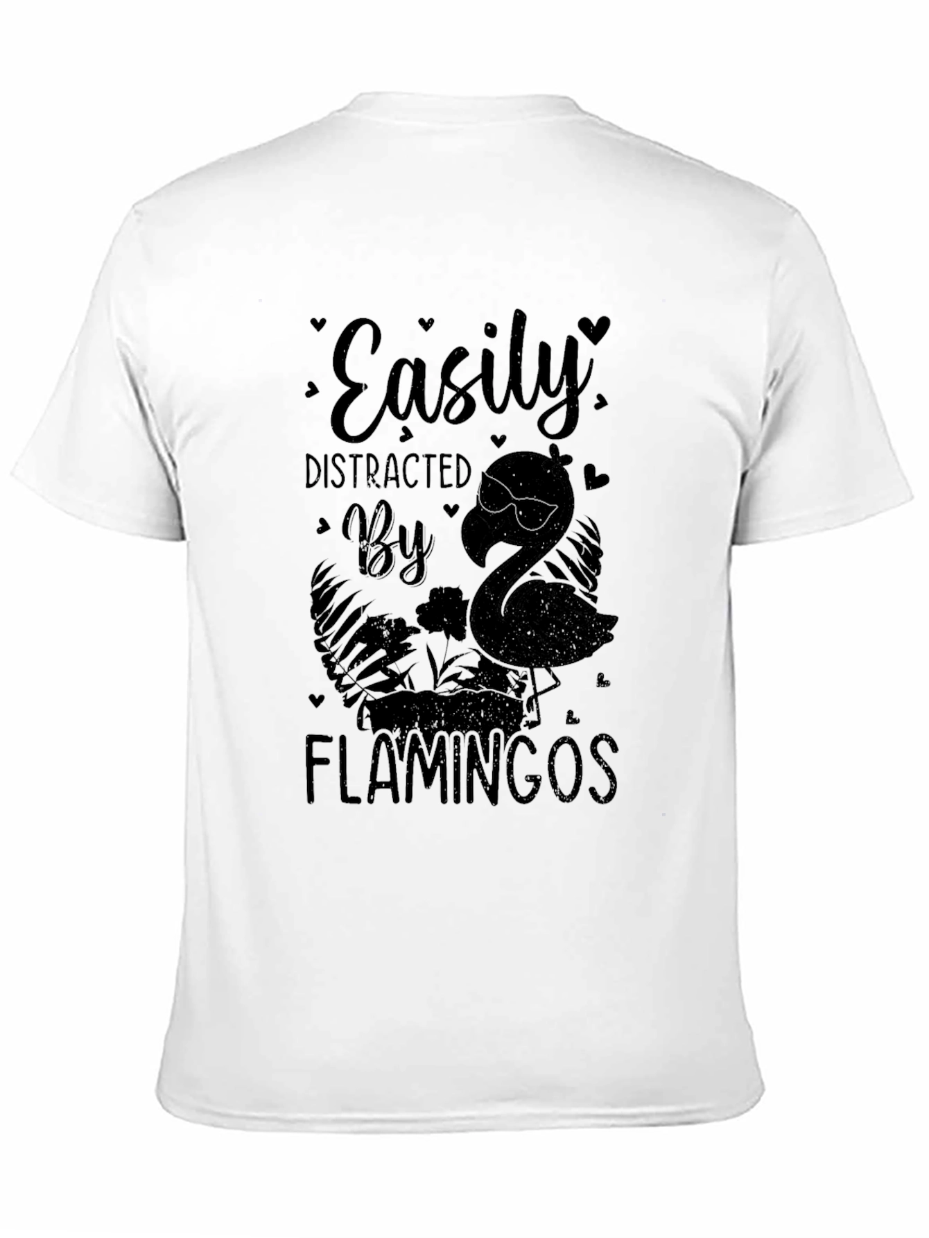 Easily Distracted By Flamingos Graphic T-Shirt