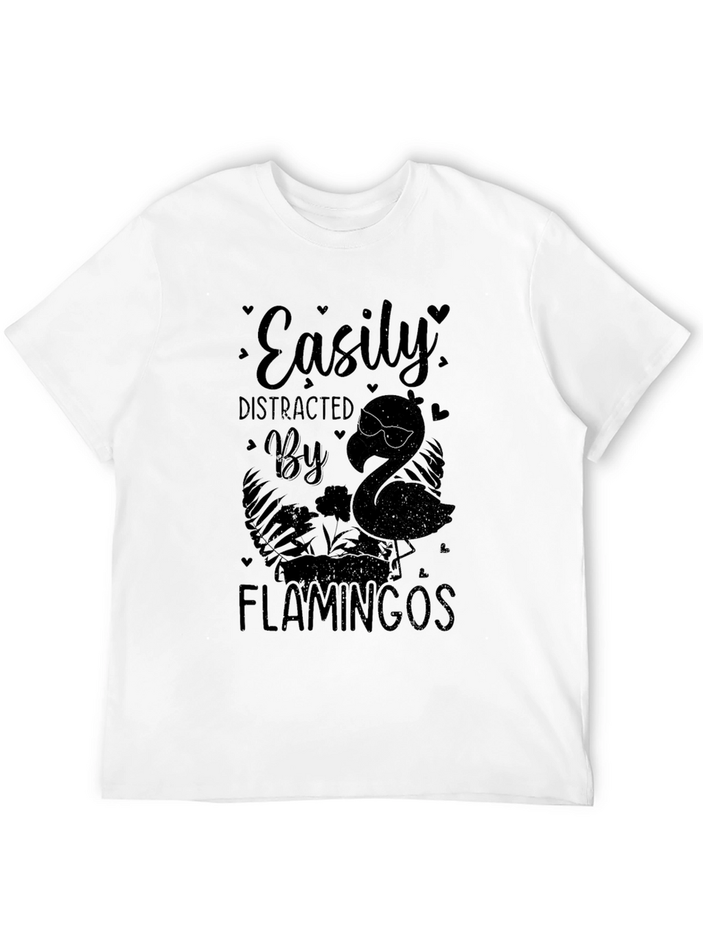 Easily Distracted By Flamingos Graphic T-Shirt