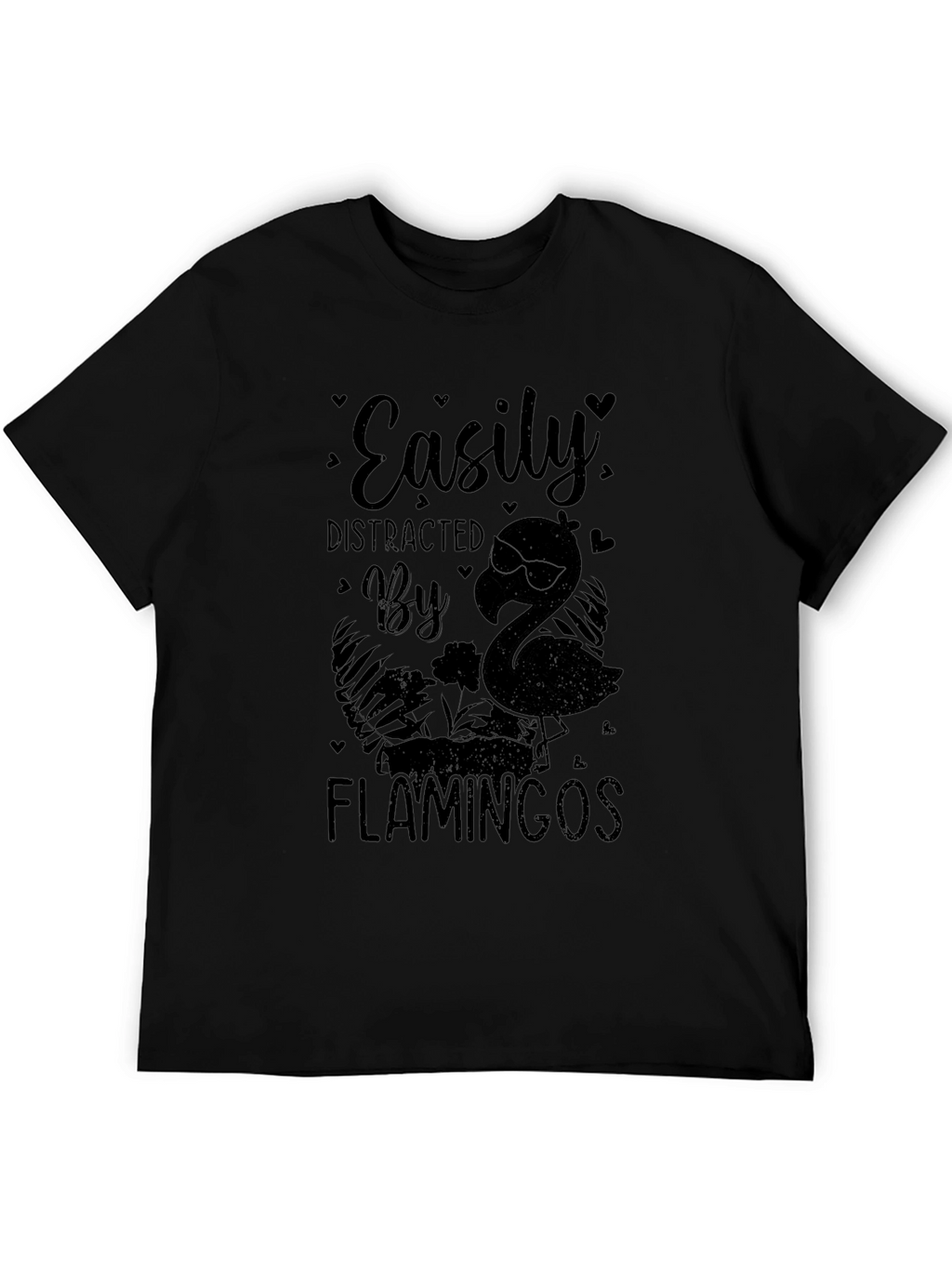 Easily Distracted By Flamingos Graphic T-Shirt