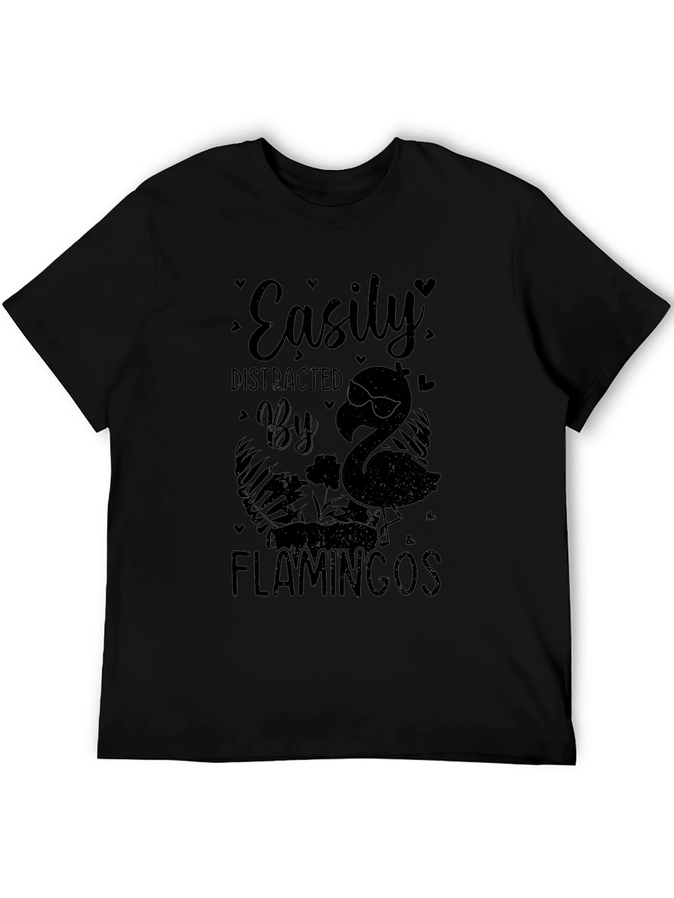 Easily Distracted By Flamingos Graphic T-Shirt