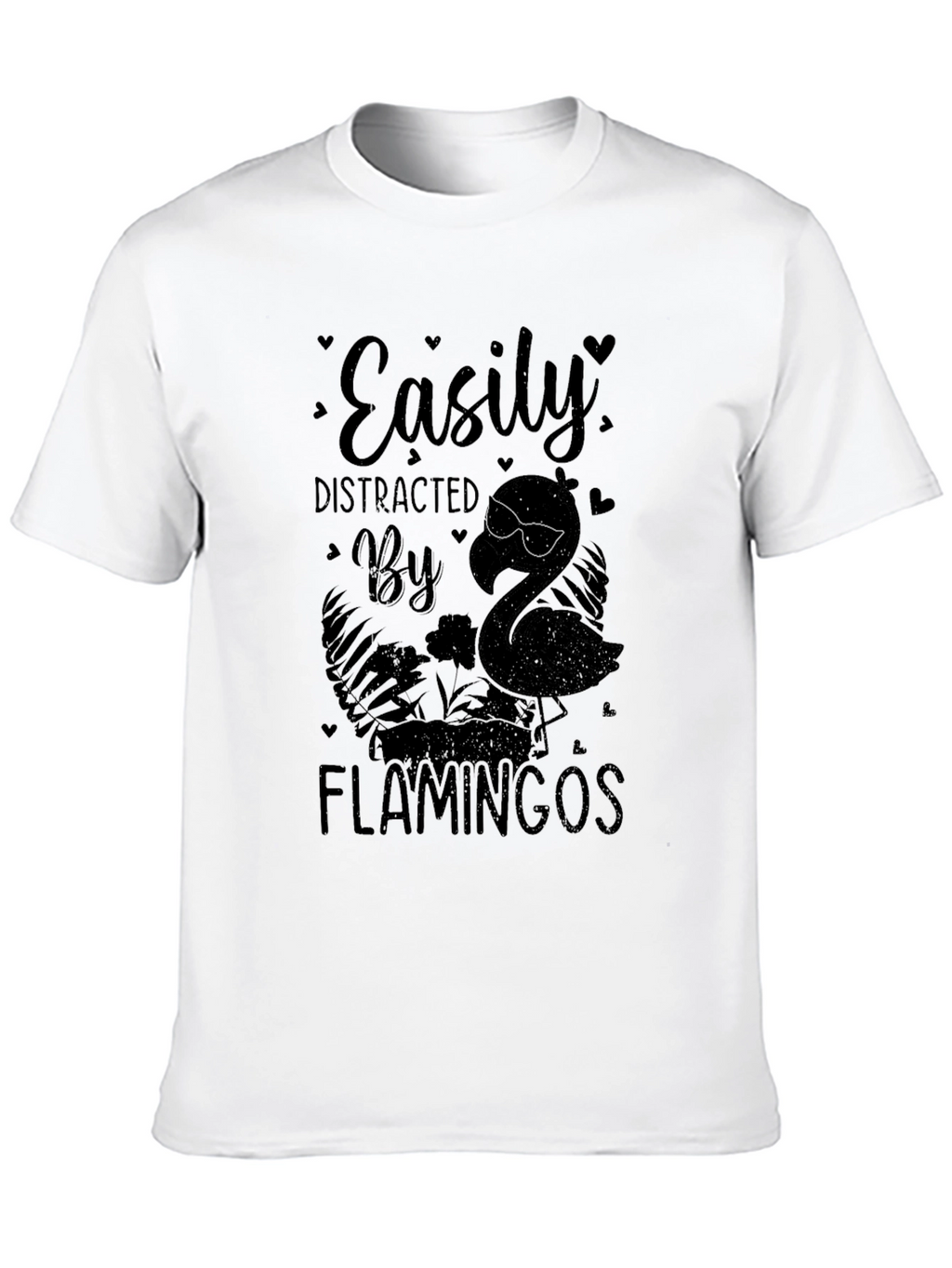 Easily Distracted By Flamingos Graphic T-Shirt