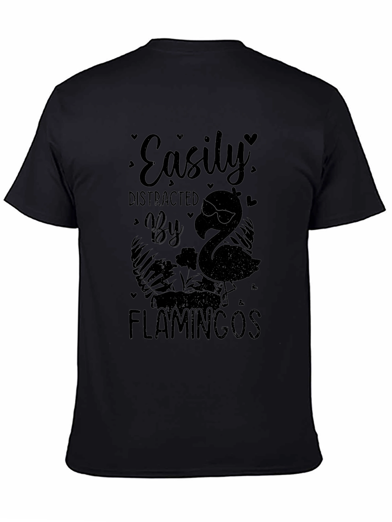 Easily Distracted By Flamingos Graphic T-Shirt