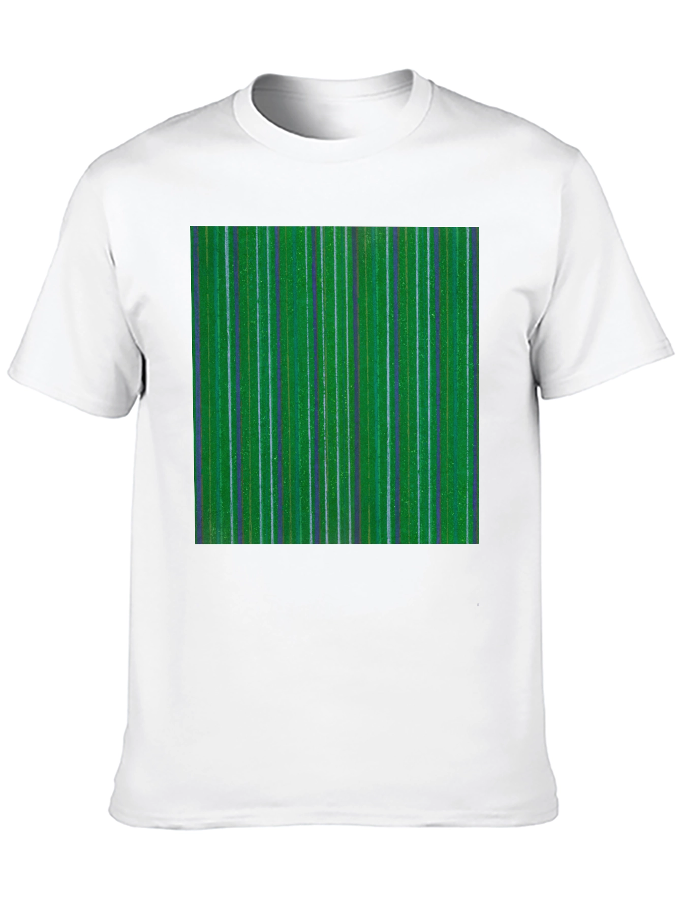 Striped Green Graphic Tee