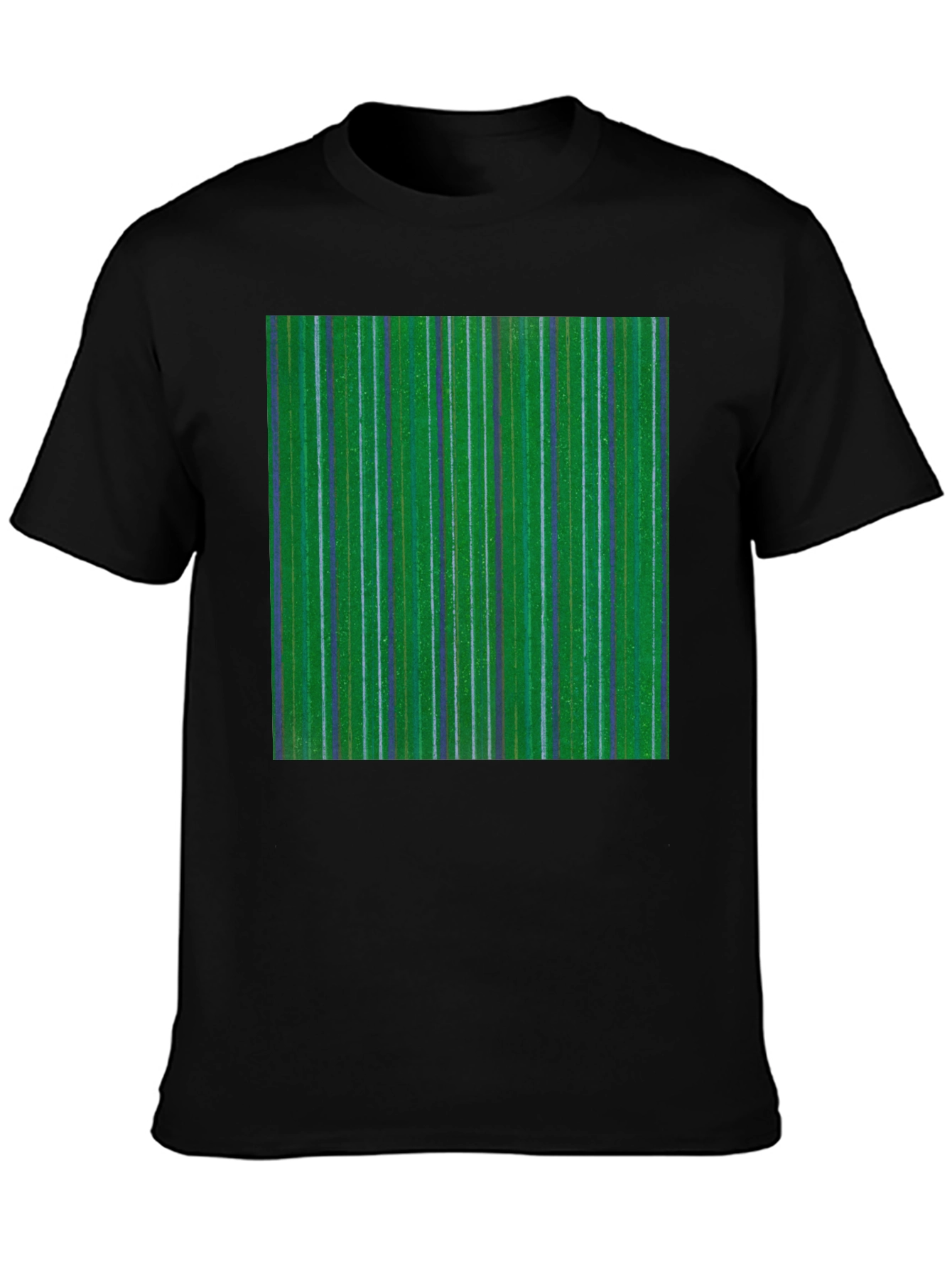 Striped Green Graphic Tee
