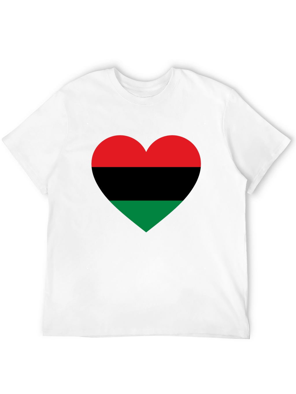 Pan-African Flag Heart T-Shirt - Black Pride