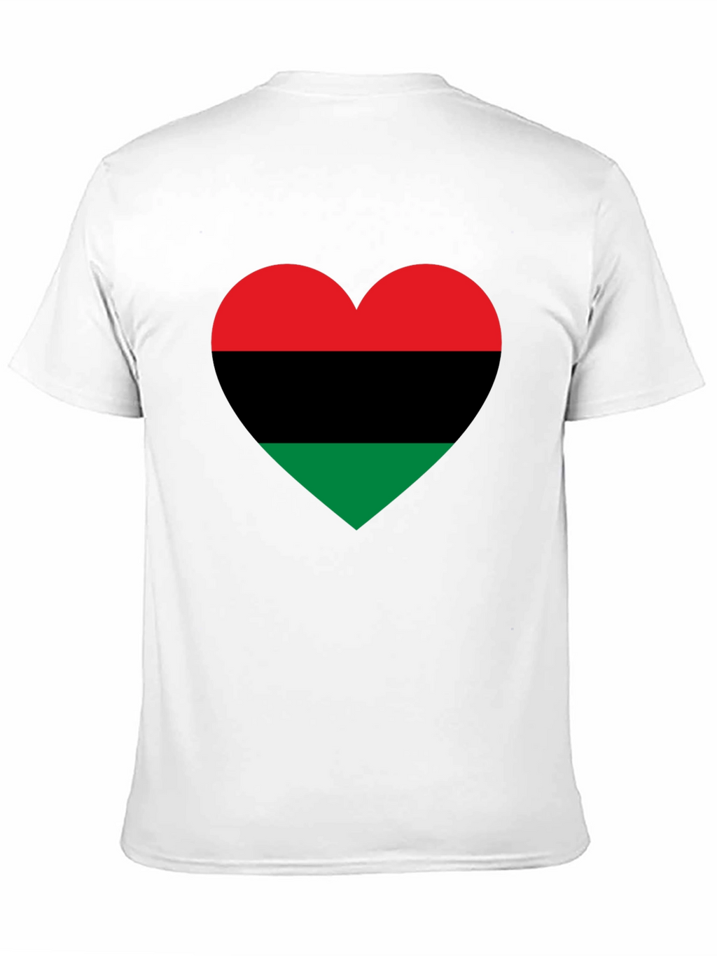 Pan-African Flag Heart T-Shirt - Black Pride