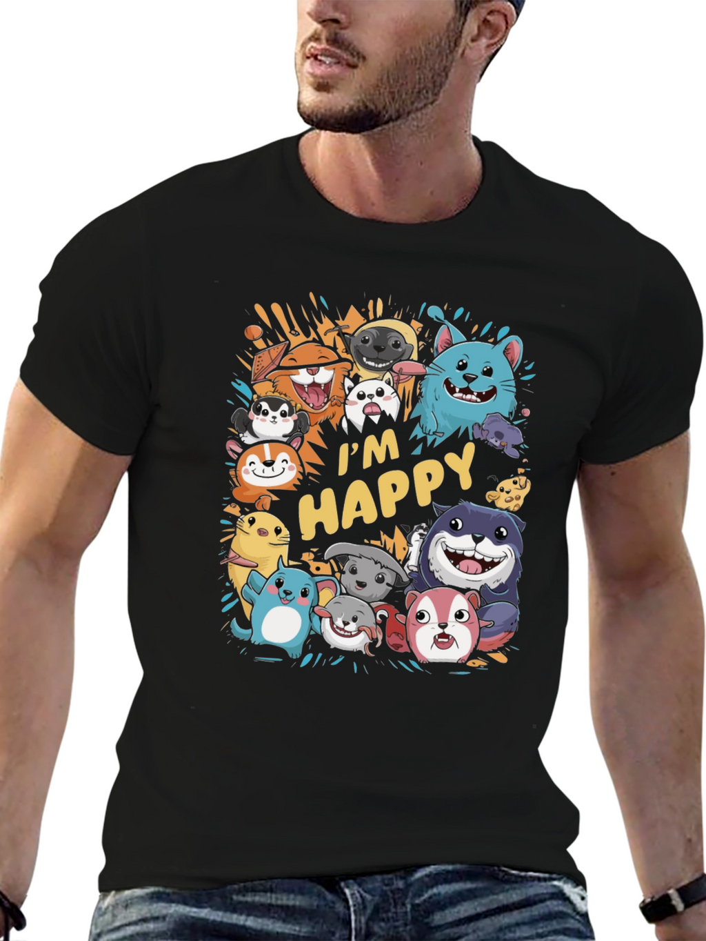 Im Happy Cartoon Animal T-Shirt