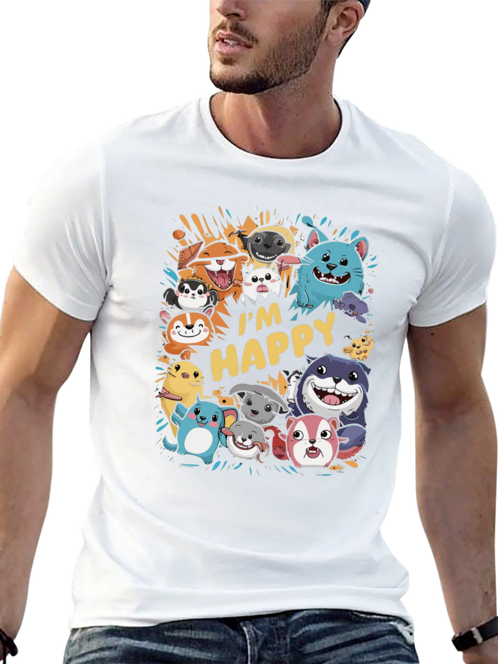 Im Happy Cartoon Animal T-Shirt