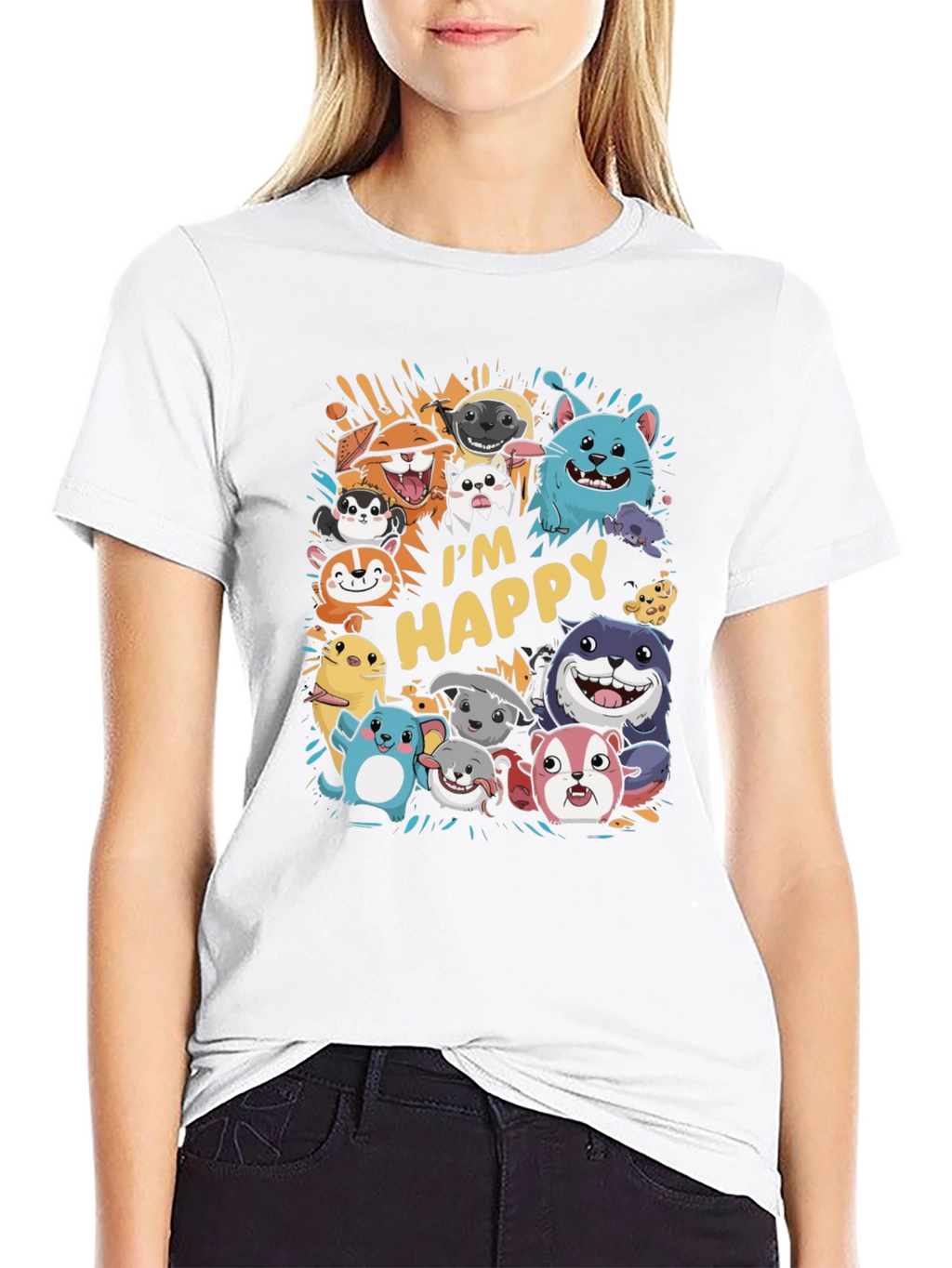 Im Happy Cartoon Animal T-Shirt