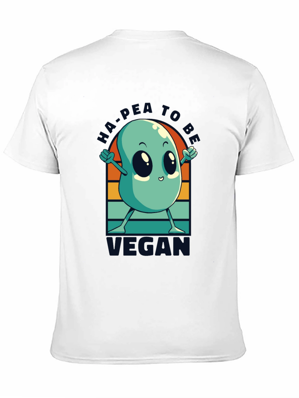 Ha-Pea to be Vegan T-Shirt -  Black