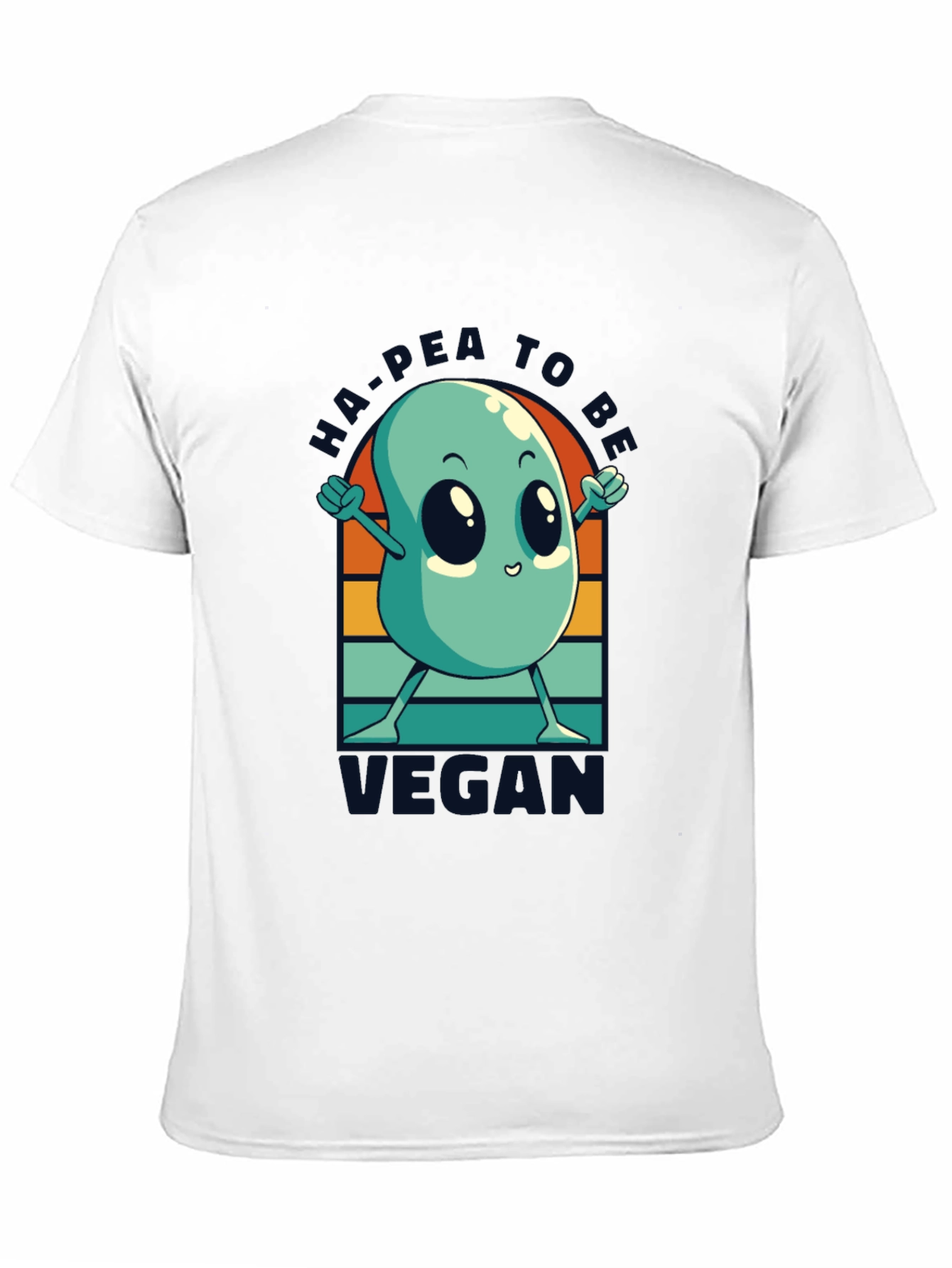 Ha-Pea to be Vegan T-Shirt -  Black