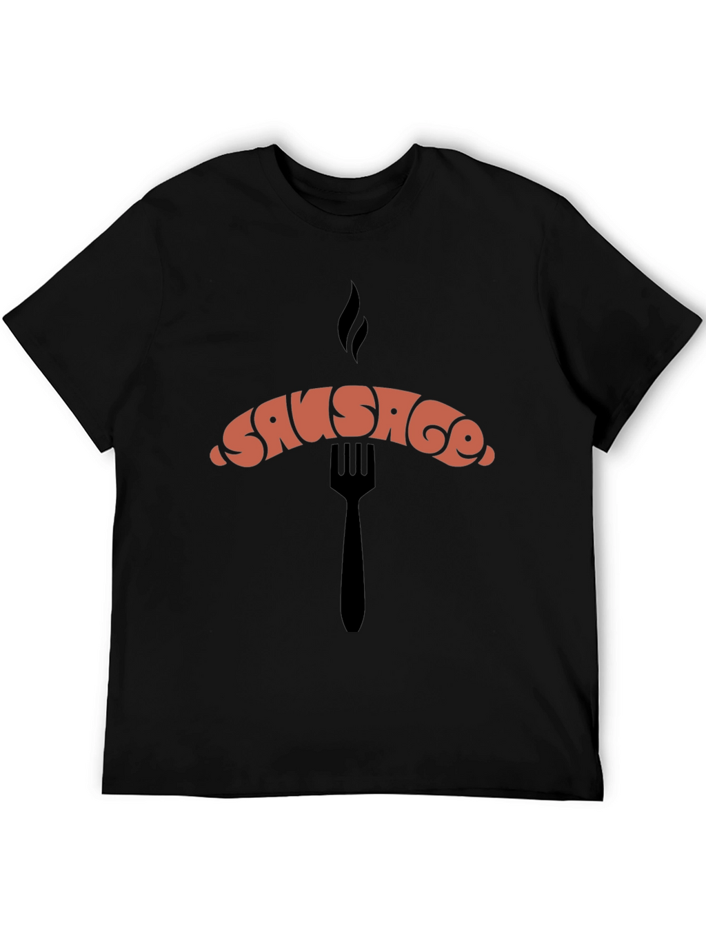 Sausage Graphic Black T-Shirt