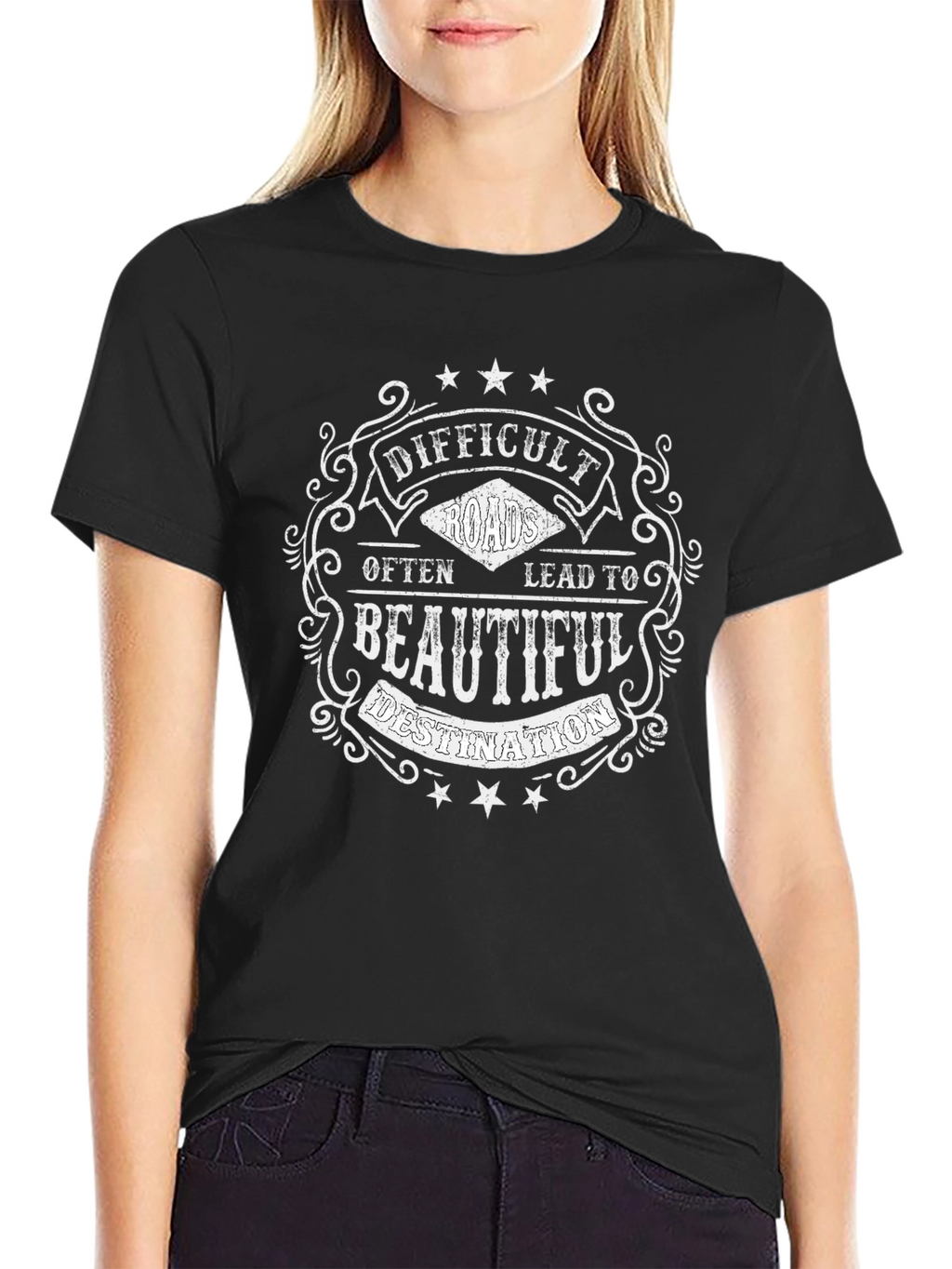 Difficult Roads T-Shirt - Inspiring Graphic Tee