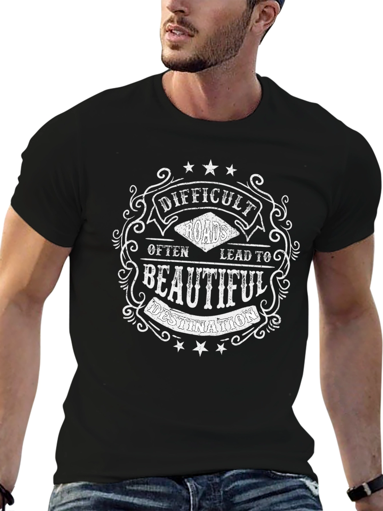 Difficult Roads T-Shirt - Inspiring Graphic Tee