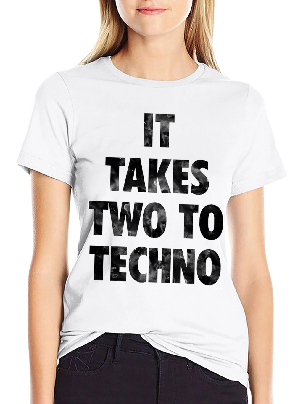 It Takes Two To Techno Black T-Shirt
