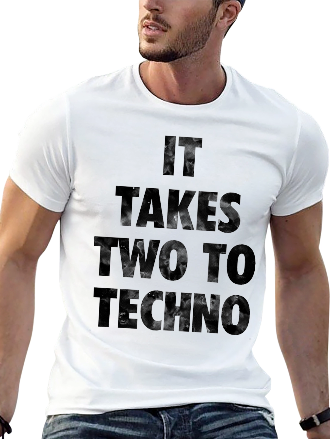 It Takes Two To Techno Black T-Shirt