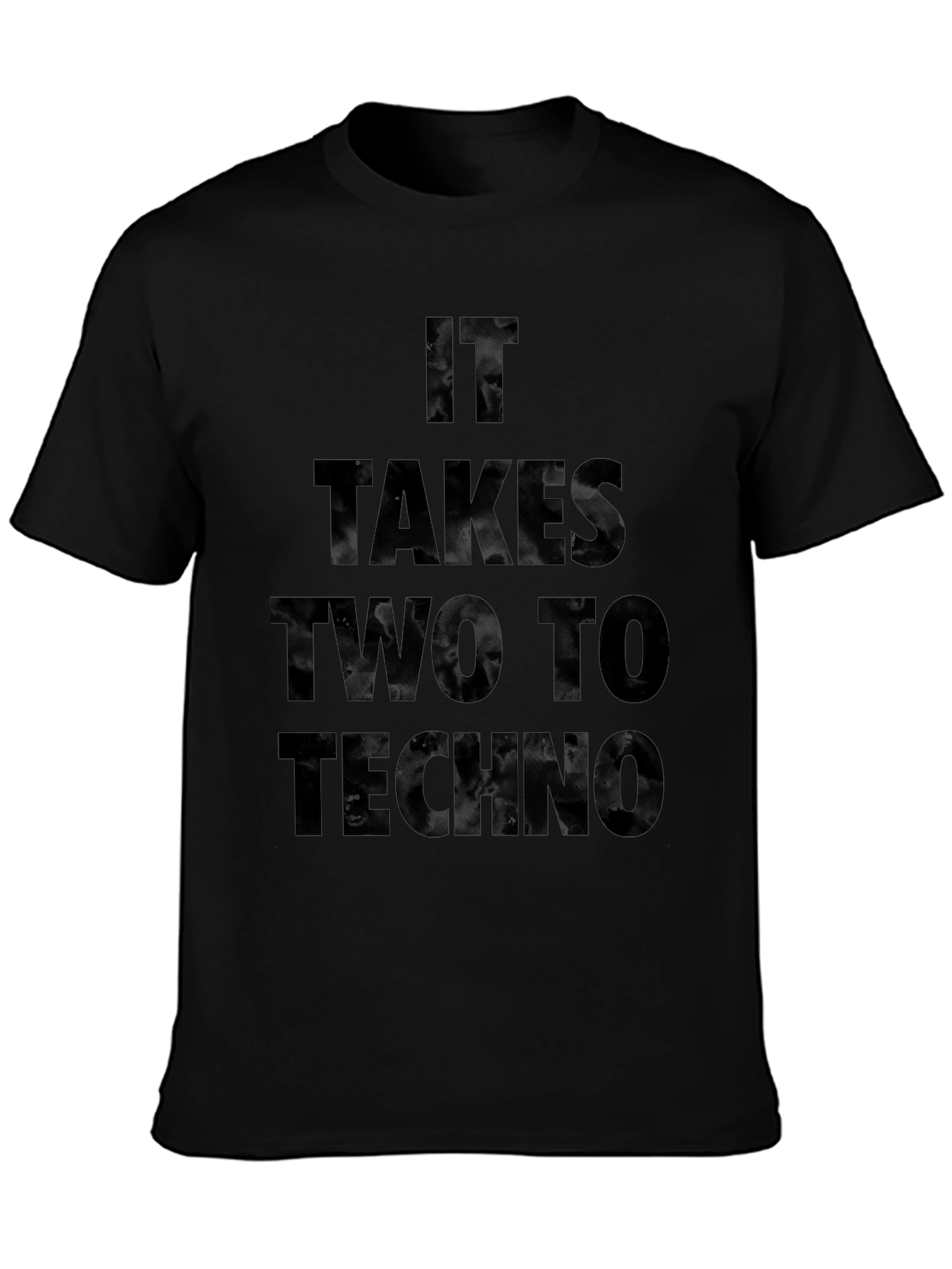 It Takes Two To Techno Black T-Shirt