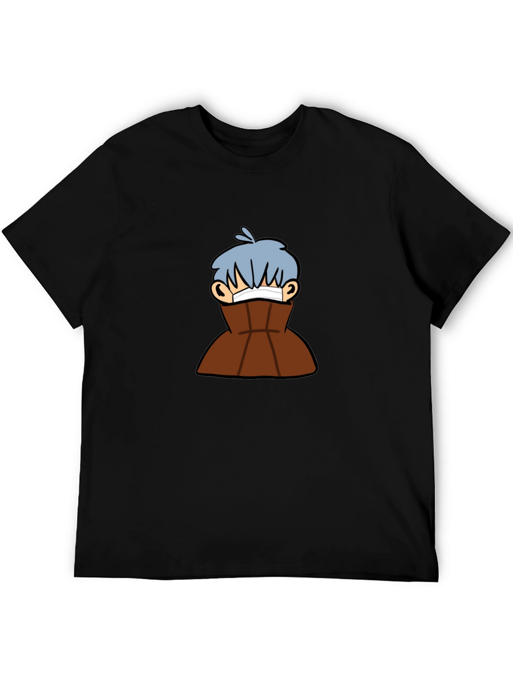 Black Graphic Tee - Cartoon Character