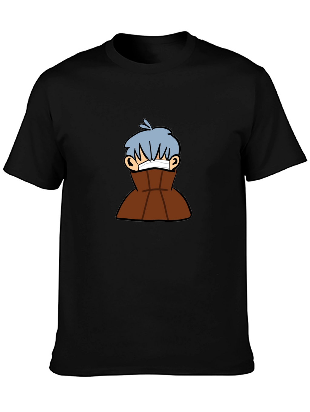 Black Graphic Tee - Cartoon Character