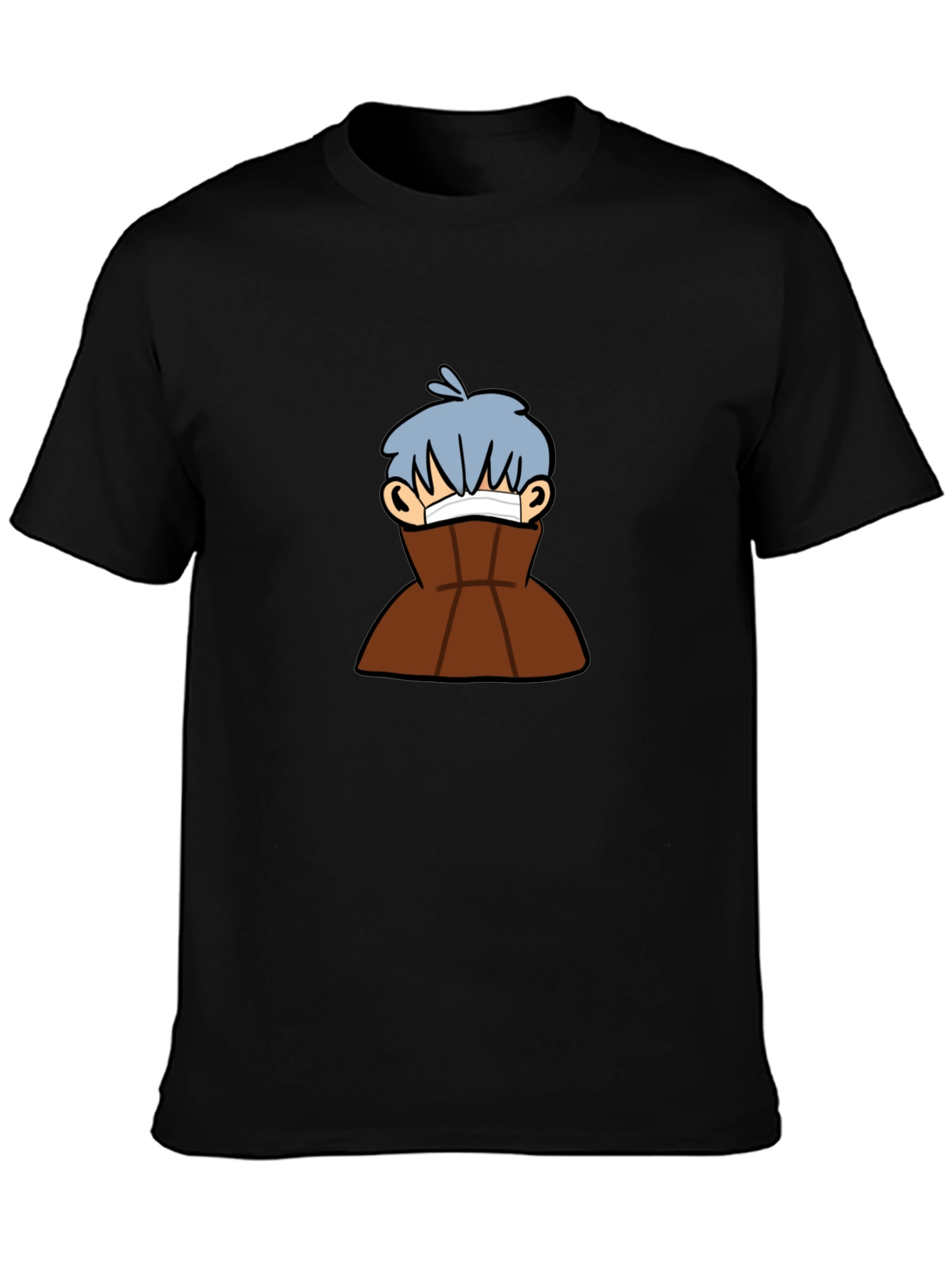 Black Graphic Tee - Cartoon Character