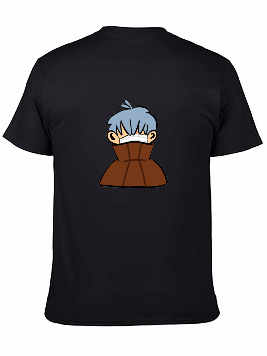 Black Graphic Tee - Cartoon Character