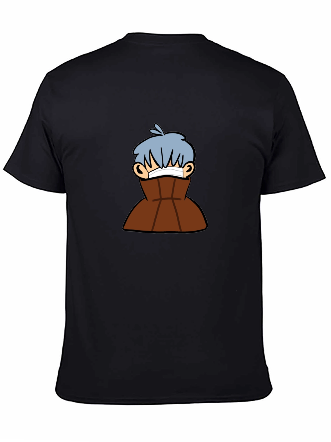 Black Graphic Tee - Cartoon Character