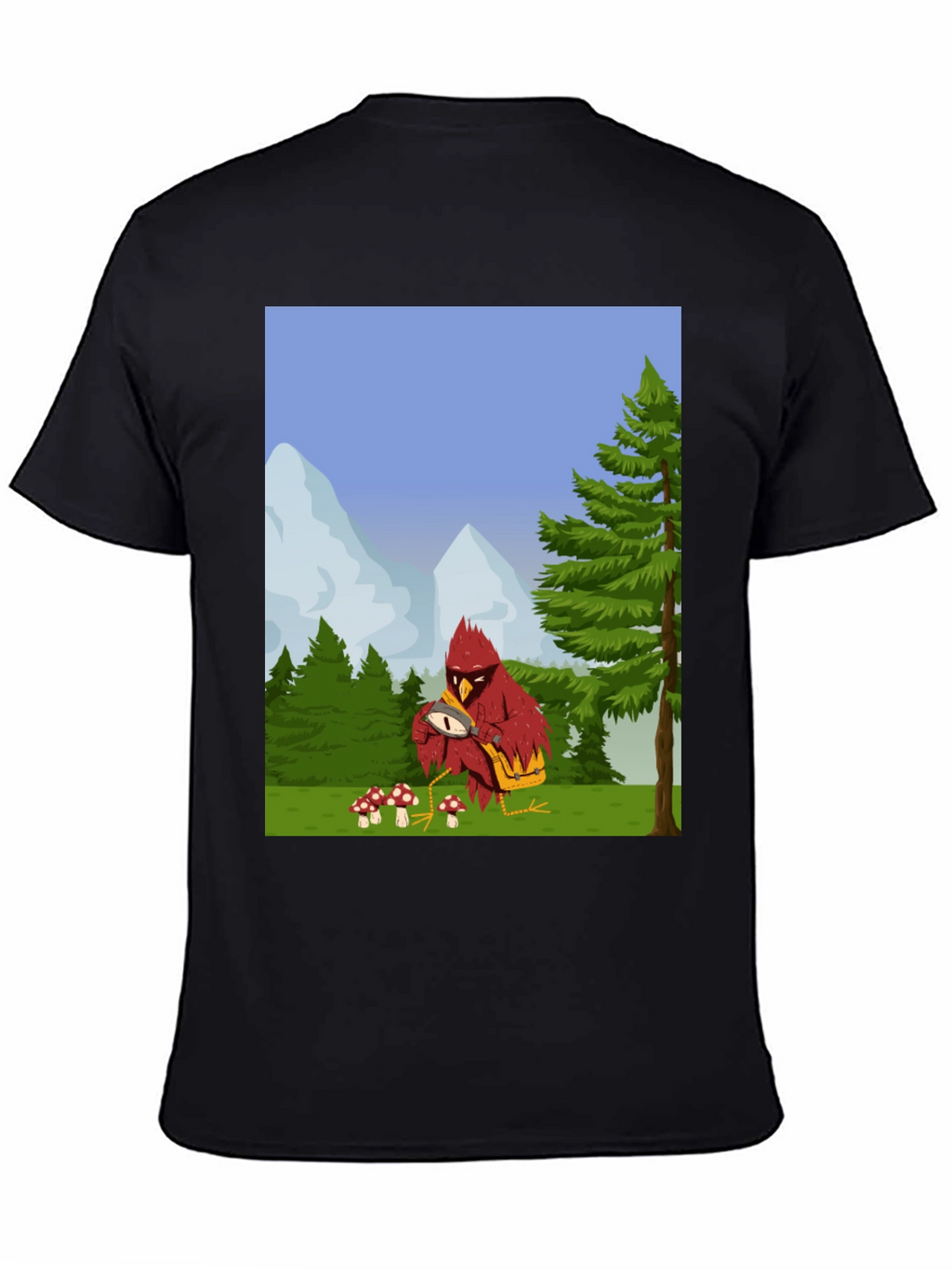 Cartoon Bird Graphic T-Shirt