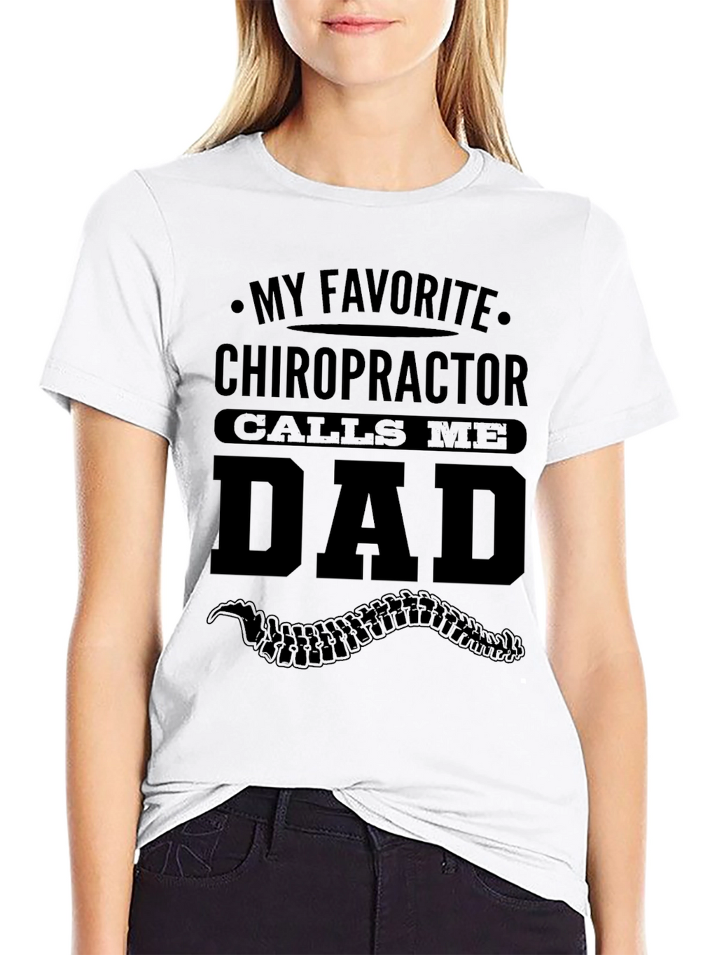 Chiropractor Dad T-Shirt - Black Novelty Tee