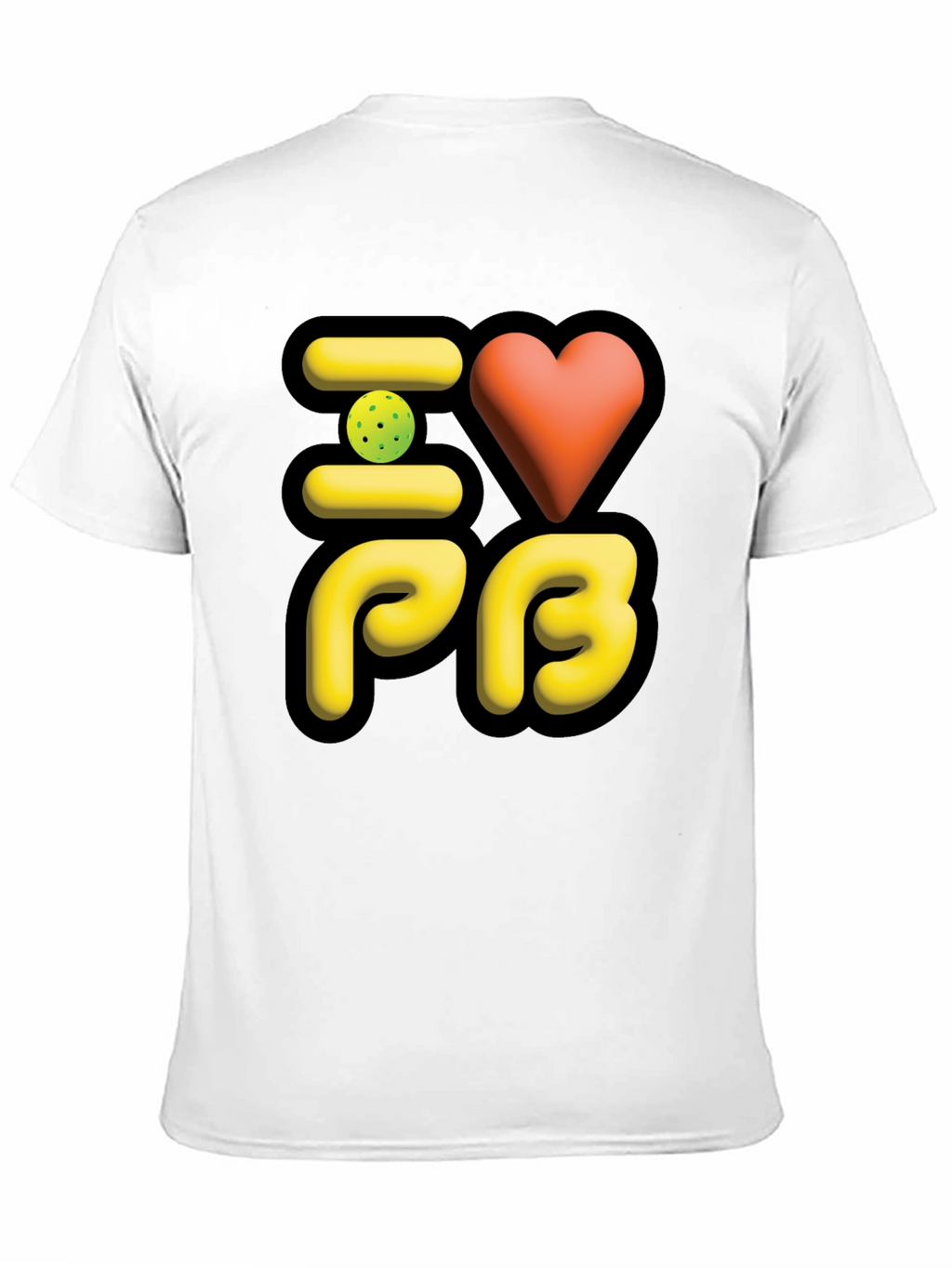 I Love PB Pickleball T-Shirt Black