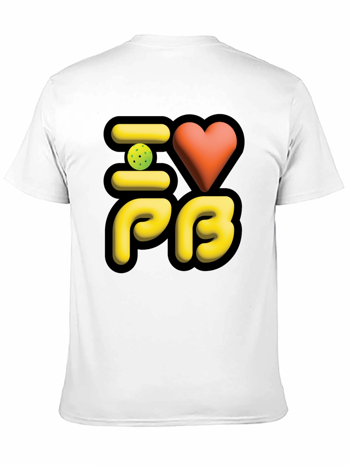 I Love PB Pickleball T-Shirt Black