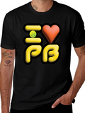 I Love PB Pickleball T-Shirt Black