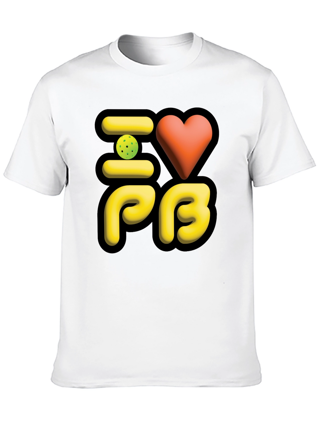 I Love PB Pickleball T-Shirt Black
