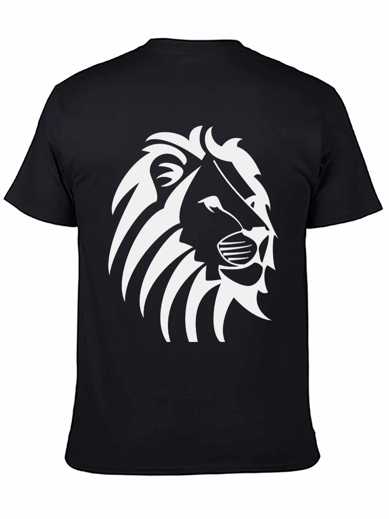 Lion Graphic Black T-Shirt - Bold Style