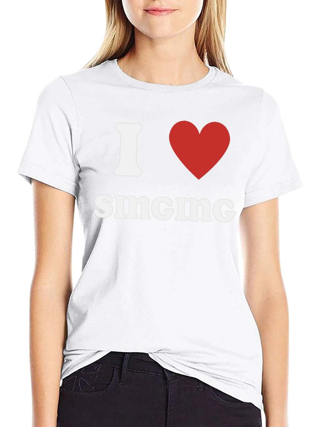I Heart Singing T-Shirt - Black Cotton Tee