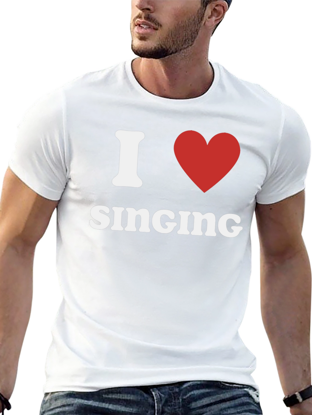I Heart Singing T-Shirt - Black Cotton Tee