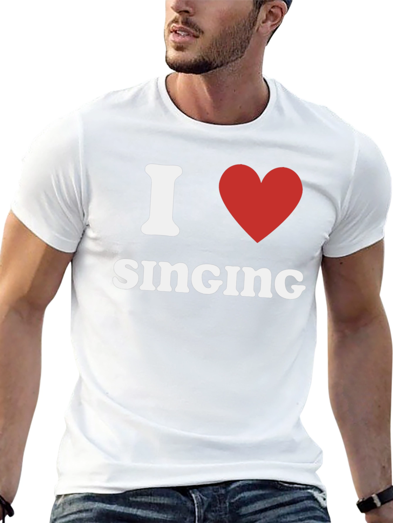 I Heart Singing T-Shirt - Black Cotton Tee