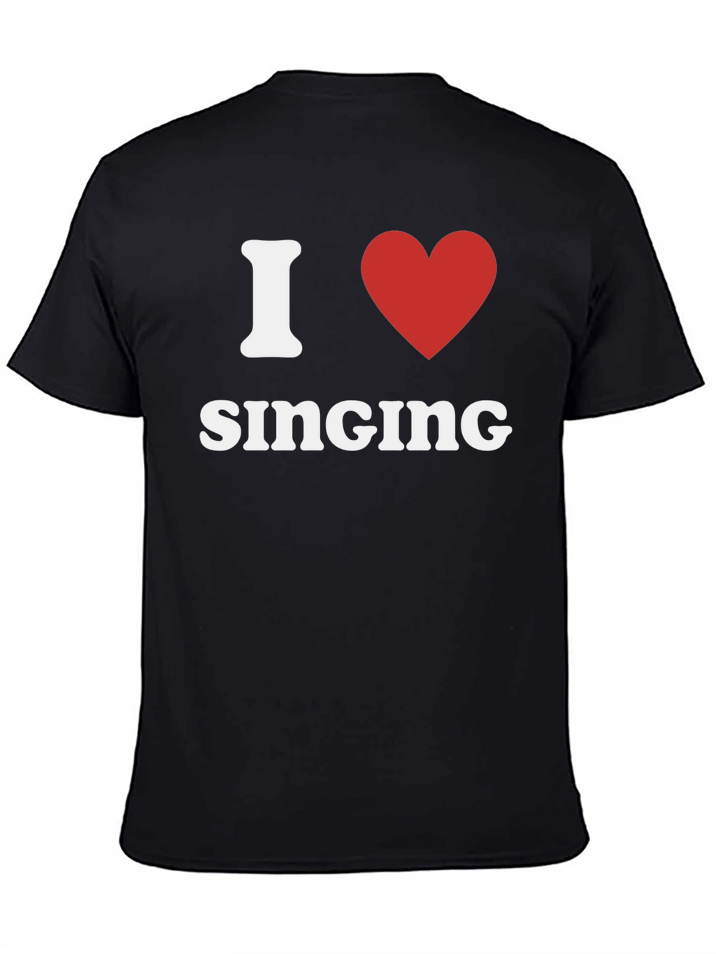 I Heart Singing T-Shirt - Black Cotton Tee