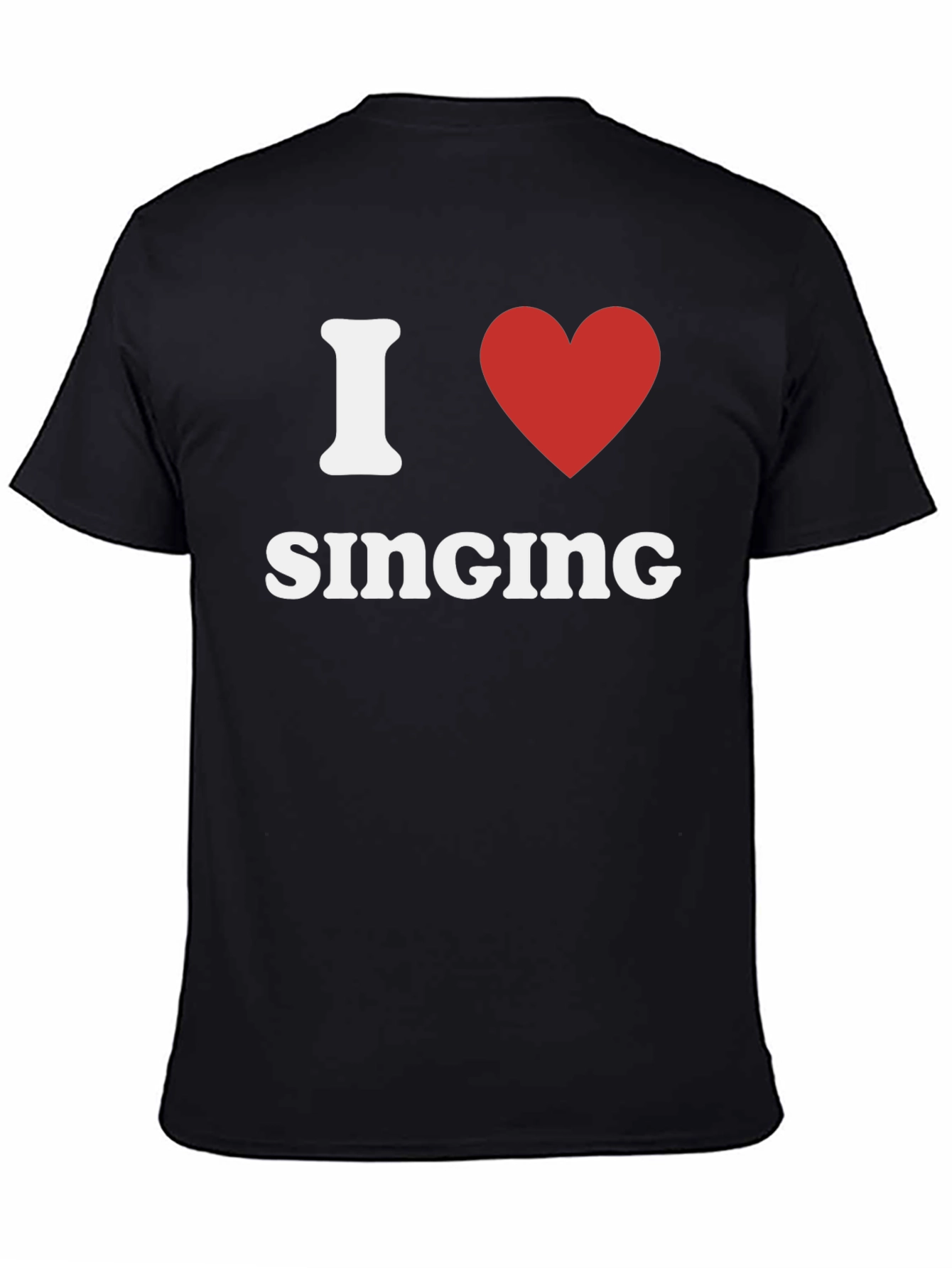 I Heart Singing T-Shirt - Black Cotton Tee